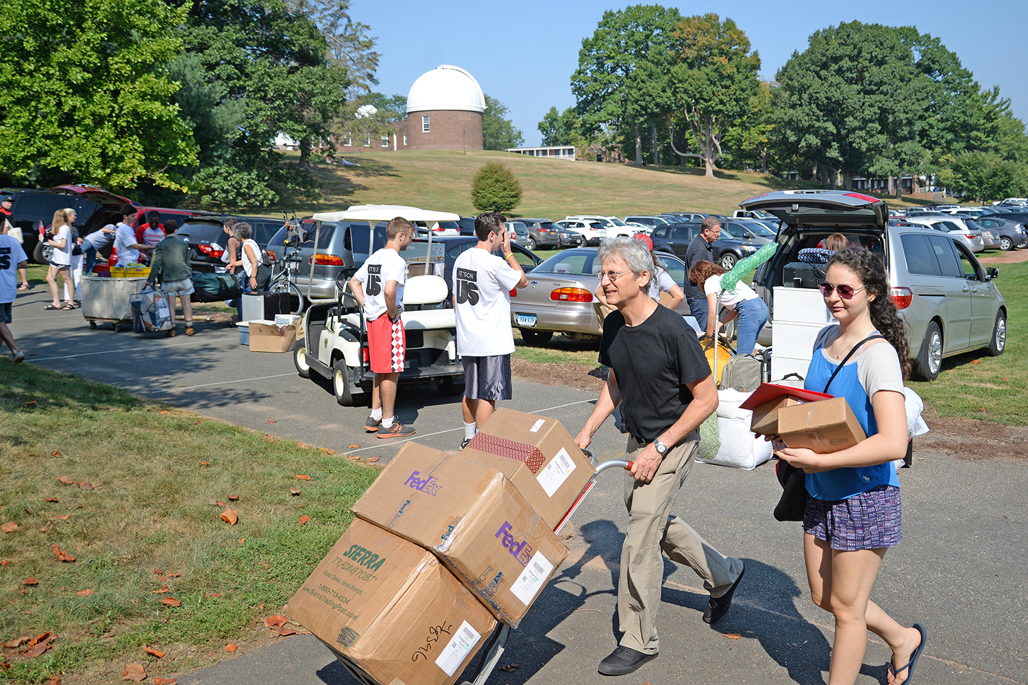 Hundreds of families and friends helped students move into their student residences on Arrival Day Sept. 2. 