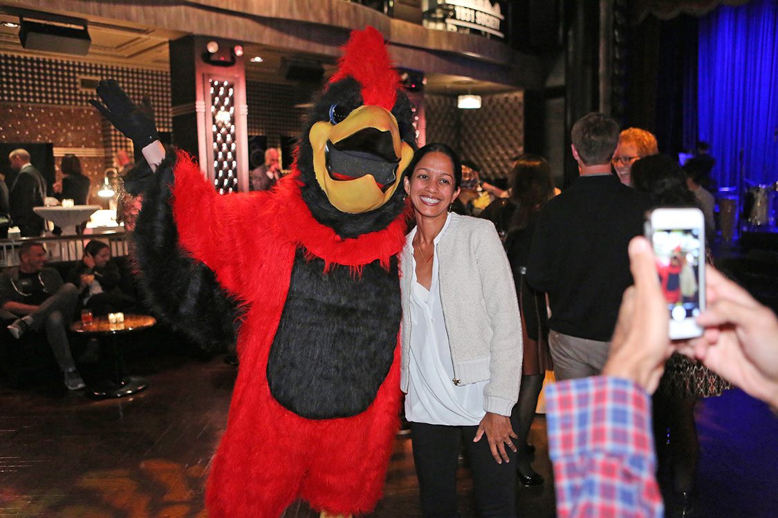 On Oct. 2, Lin-Manuel Miranda '02 and Thomas Kail '99 hosted a special Wesleyan night, with a performance of their acclaimed "Hamilton" on Broadway. After the performance, attendees, leadership donors and volunteers moved to the 1831 Society Reception at the Edison Ballroom. #THISISWHY. (Photo by Robert Adam Mayer)