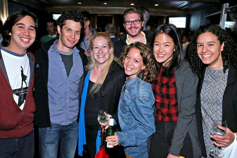 Hamilton was directed by Thomas Kail '99, pictured second from left.