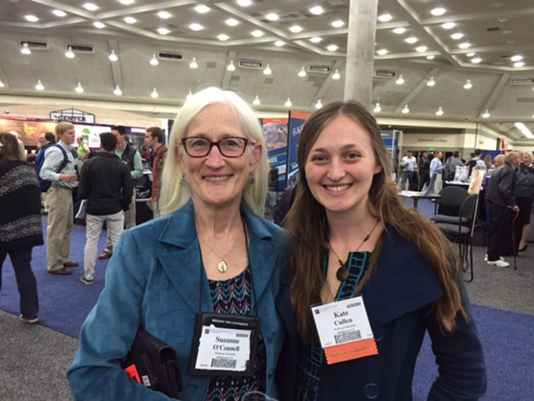 uzanne O’Connell, professor of earth and environmental sciences and faculty director of the McNair Program,  with Kate Cullen '16.