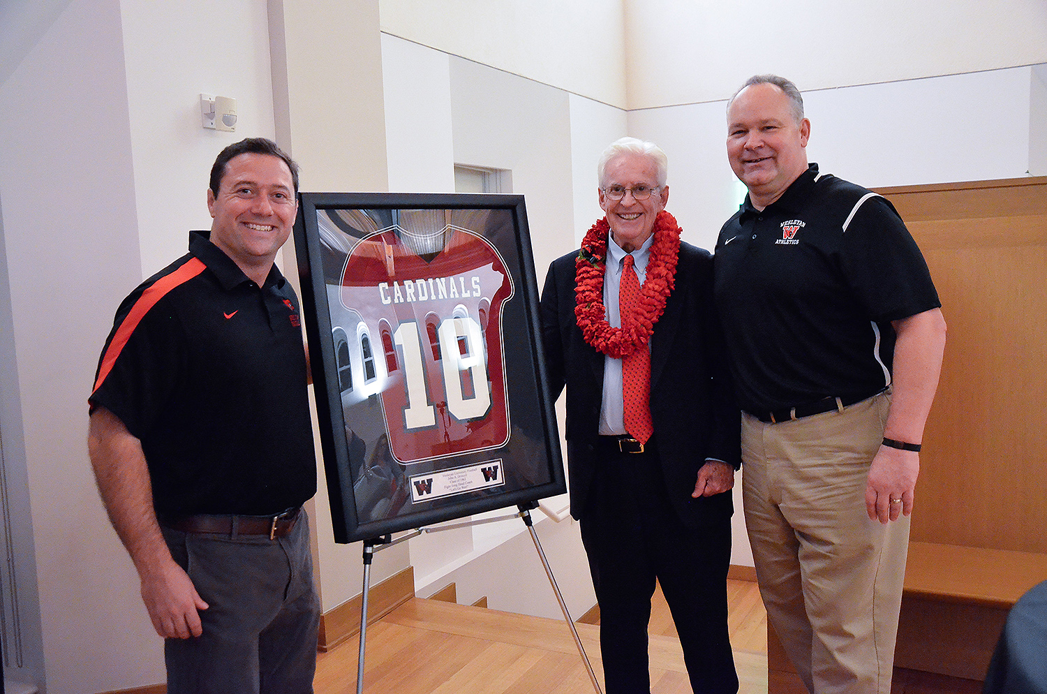 The Wesleyan community came together on Friday, Nov. 6 to honor Alumni Director John Driscoll '62 and celebrate his retirement. (Photo by John Van Vlack)