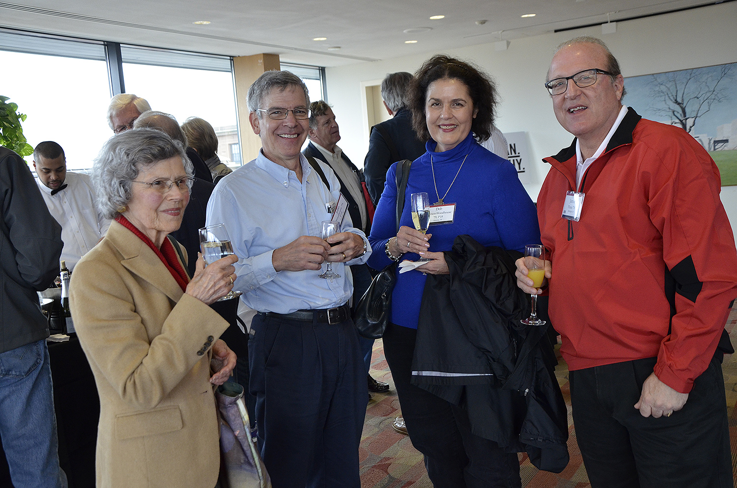 The Wesleyan Board of Trustees and University President Michael Roth '78 celebrated members of the Wesleyan Circle, the 1831 Society, and the Olin Associates donors societies and volunteers on Nov. 7, as part of Homecoming/Family Weekend festivities. (Photo by John Van Vlack)