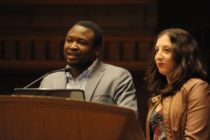 Kennedy Odede '12, CEO and Co-Founder of Shining Hope for Communities, and Jessica Posner Odede '09, Chief Operating Officer and Co-Founder of Shining Hope for Communities, talked about their journey in building Shining Hope for Communities, a bit of how they met and what it was like starting their experience, and how the change they hope to see is schooling for girls and development for countries on their own terms.