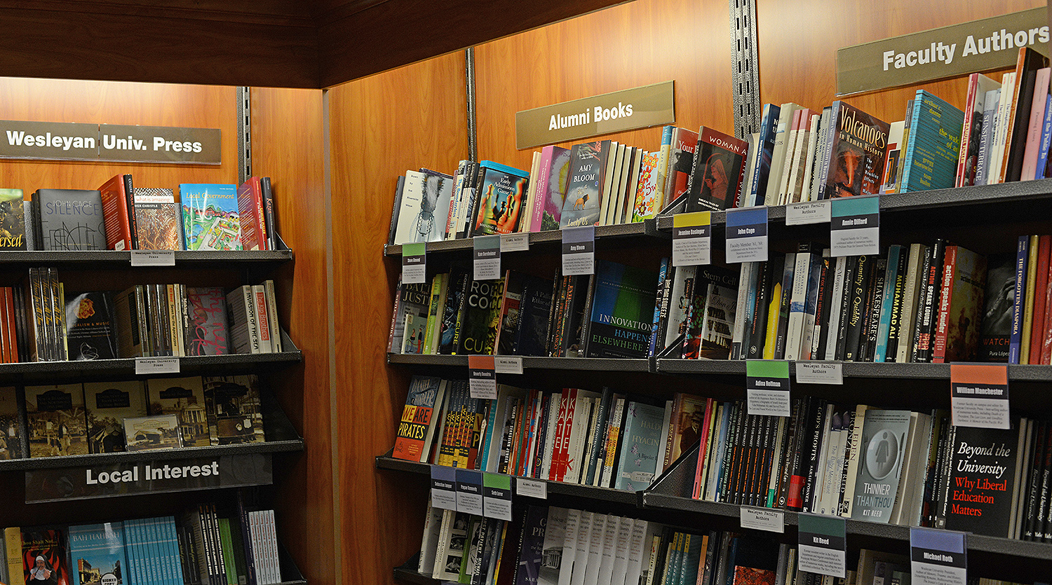 Broad Street Books, Wesleyan's campus bookstore, features a wide array of books by Wesleyan authors. 