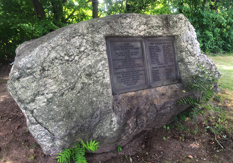 "Founders Rock" is located at Riverside Cemetery in Middletown. 