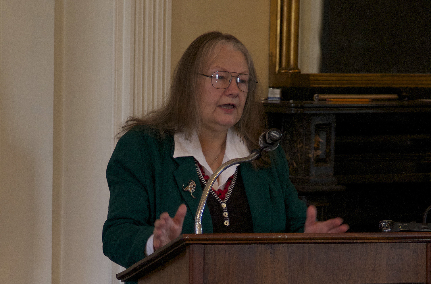Guest speaker Lucianne Lavin is director of Research and Collections at the Institute for American Indian Studies and author of Connecticut's Indigenous Peoples.