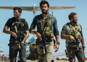 David Denman, John Krasinski and Pablo Schreiber in 13 Hours. (Photo: Dion Beebe/Paramount Pictures)