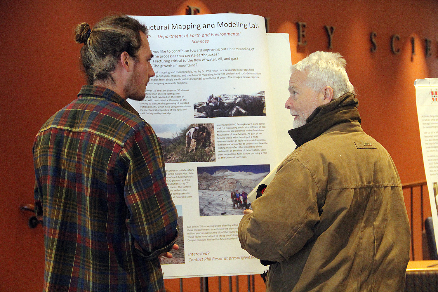 Will Sawyer ’16 presented research on “Structural Mapping and Modeling,” where he fielded observations, geographical studies, and mechanical modeling to better understand rock deformation.