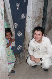 With his own publishing company, Mansoor Alam ’15 was the ideal partner for Bevilacqua. In this 2012 photo, Alam was in Karachi, Pakistan, supporting community educational initiatives. 