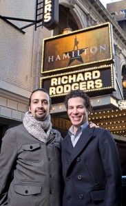 Lin-Manuel Miranda ’02, rapped his acceptance speech. Miranda and the cast of Hamilton (directed by Thomas Kail ’99)