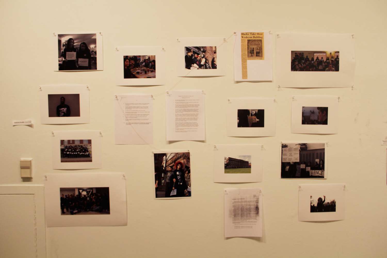 A timeline showing how students of color advocated for more representation and visibility on the Wesleyan campus, created by Katherine Puntiel ​ '19​. 
