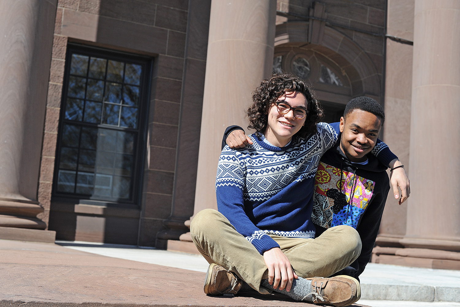 Noah Hamlish '16 and Chando Mapoma '16 are 2016 Watson Fellowship recipients. (Photo by Olivia Drake)