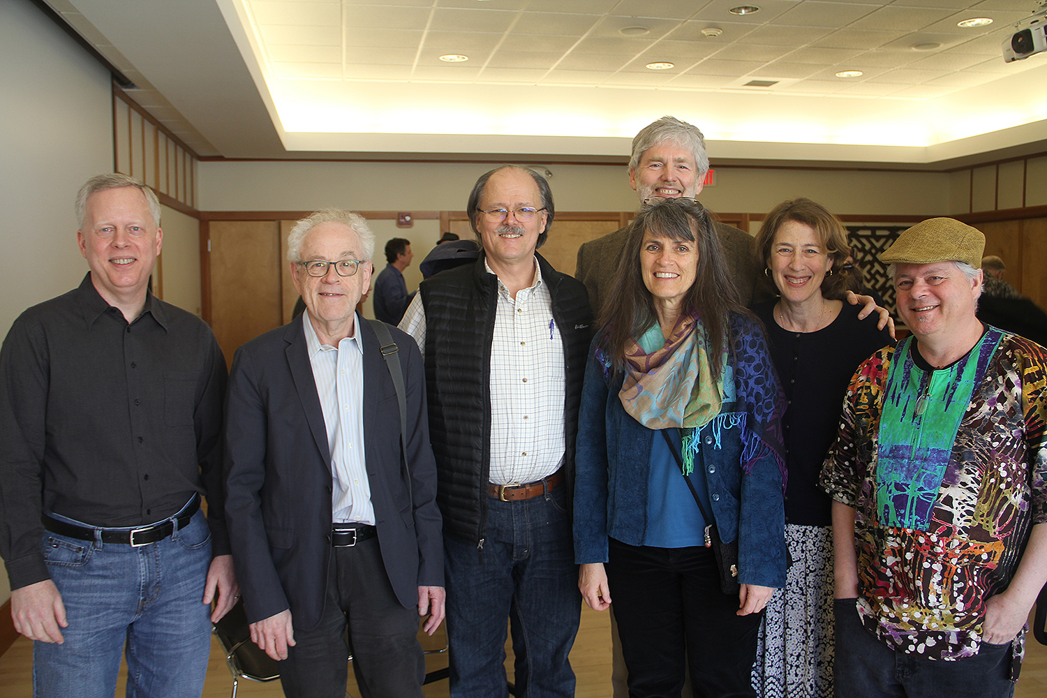 Mark Slobin, second from left, was celebrated by colleagues, friends and family during a day long conference and concert April 16. 