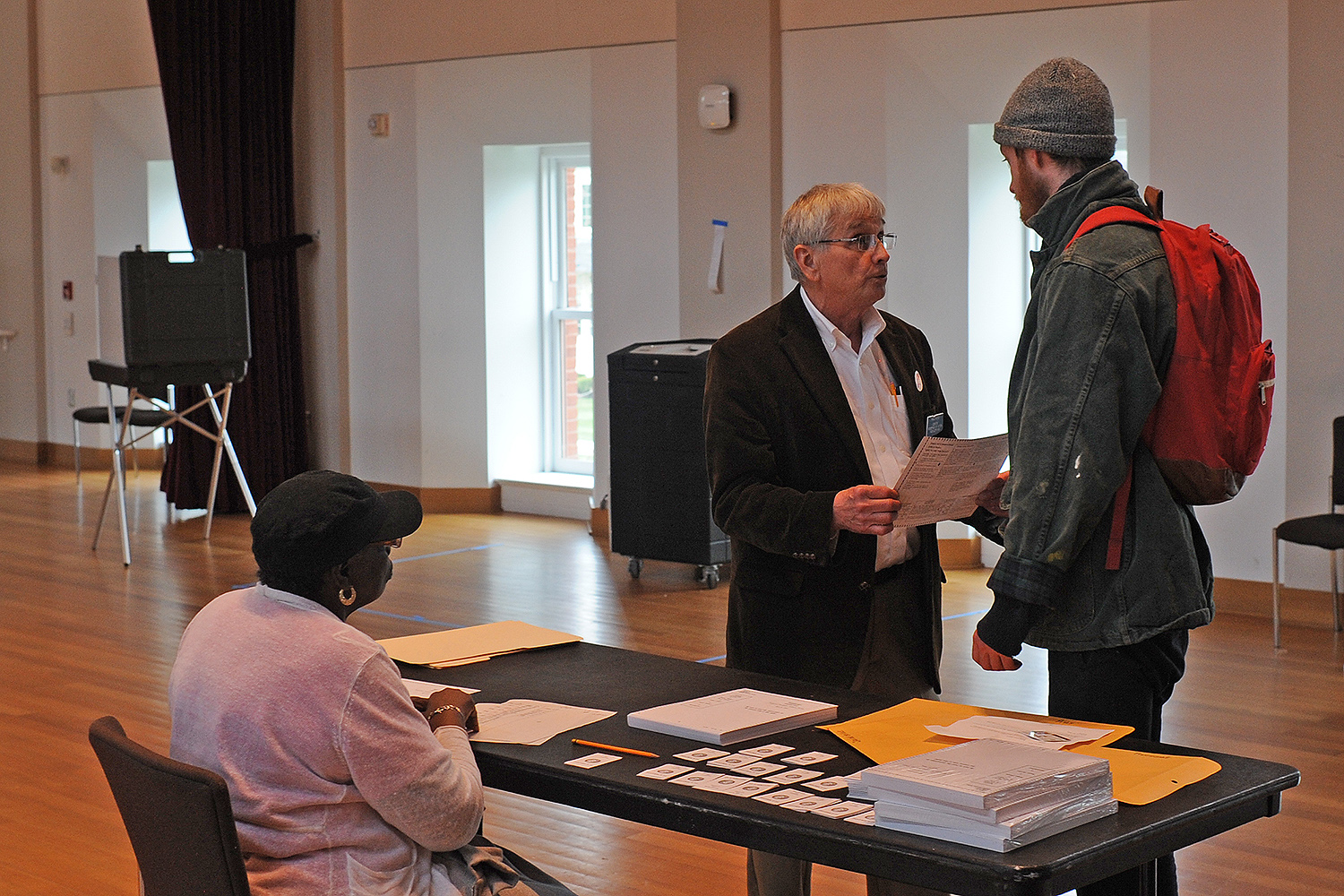 Voting for the Primary Election in Beckham Hall, April 26, 2016.