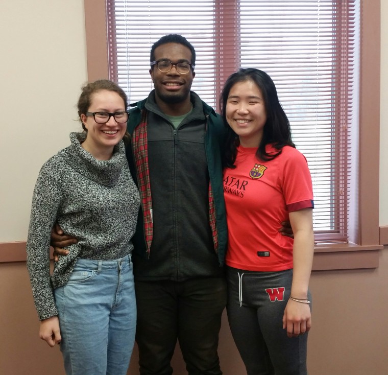 Juliana Castro '19, Michael Edwards '16, and Melissa Leung '16 are among the students who have been working with the city's Water and Sewer Department to create a performance that will debut at the Feet to the Fire: Riverfront Encounter on May 9. (Photo courtesy of The Middletown Press).