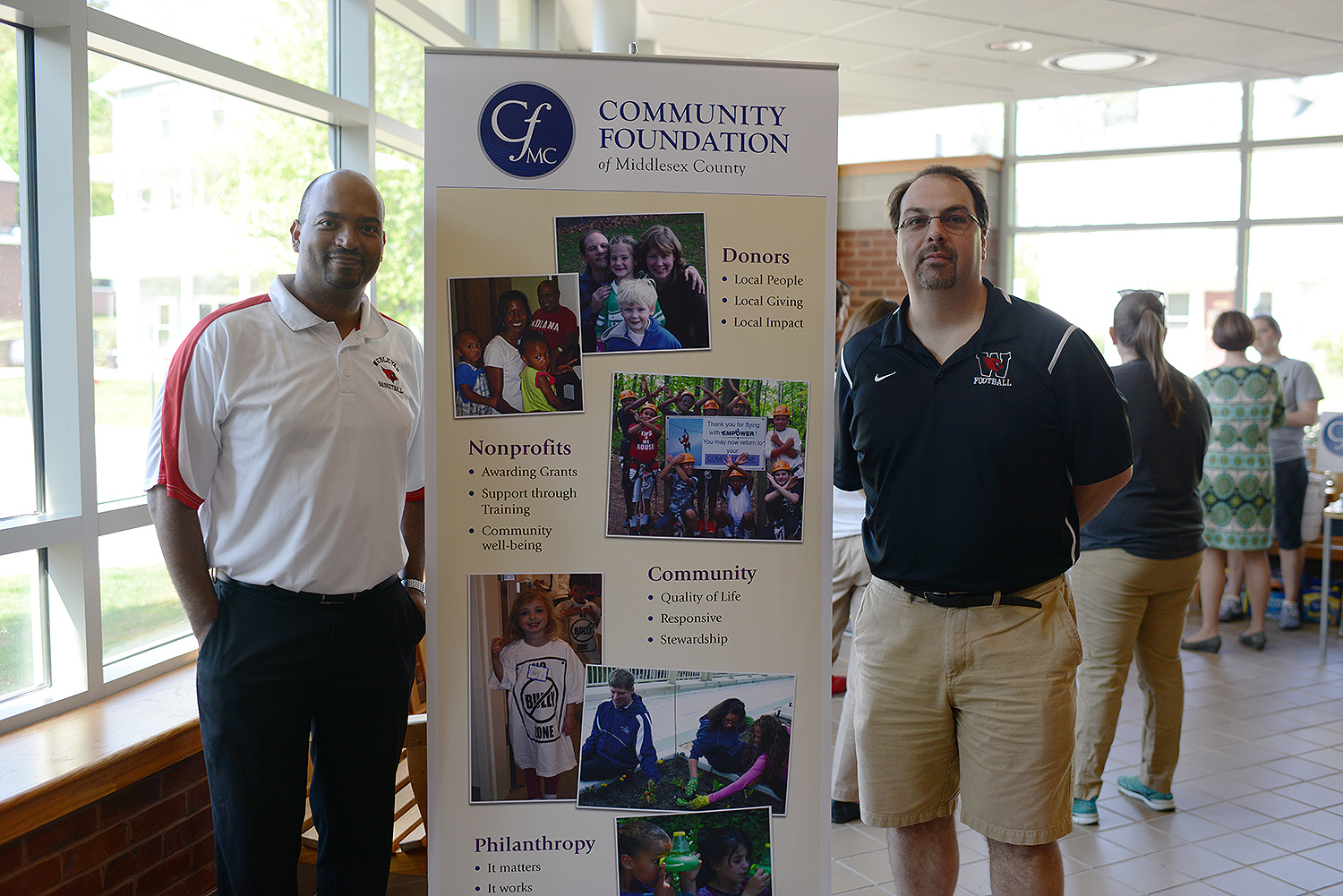 Frantz Williams (left) and Jeff McDonald hosted the event with CFMC in Freeman Athletic Center