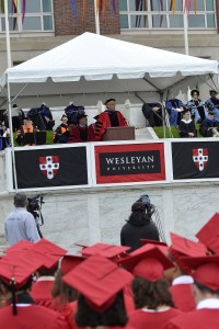 President Roth delivers his remarks. (Photo by John Van Vlack)