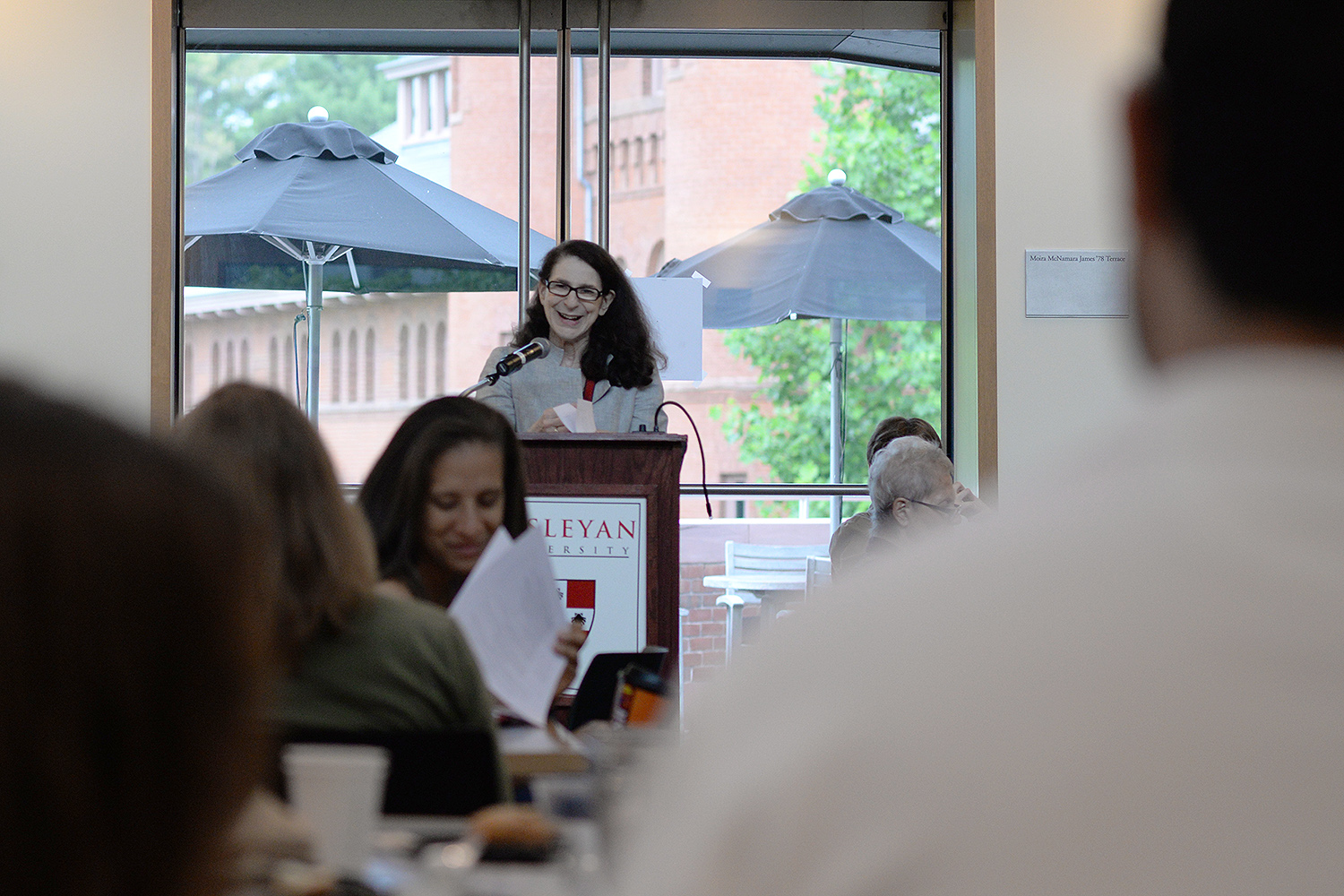 Anne Greene, director of the Wesleyan Writers Conference, welcomed the participants to the conference on June 16.