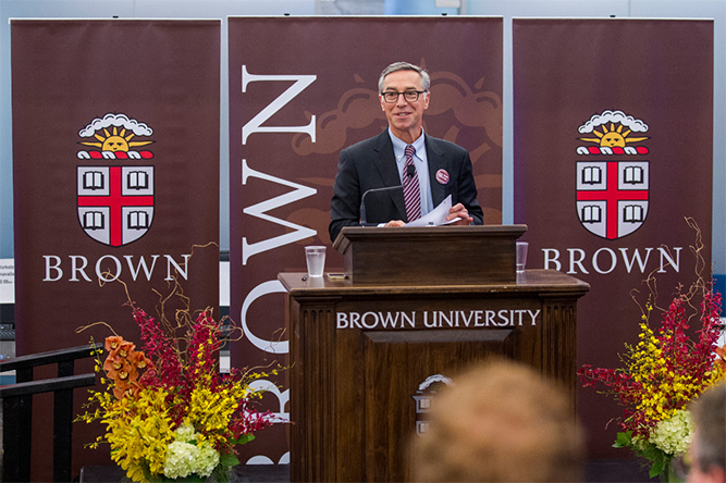 Brown University Provost Richard Locke received one of five inaugural Progress Medals from the Society for Progress. (Nick Dentamaro/Brown University)