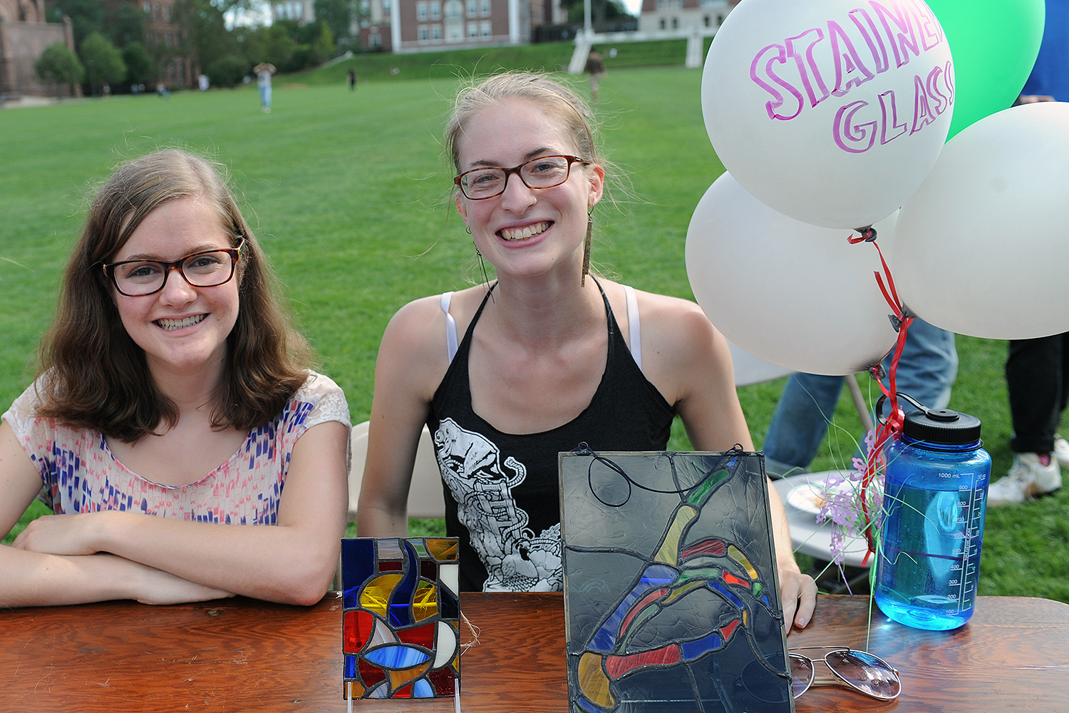 Wesleyan's Stained Glass Club teaches students how to cut and solder stained glass. 
