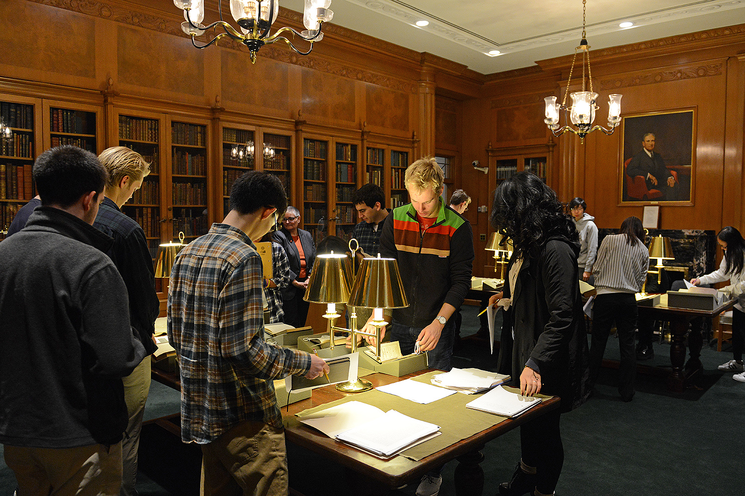 The visit to Special Collections and Archives provided students with a multifaceted view on missionary activities, connected to Wesleyan’s history and the content of the course. "Students found value in utilizing and learning from these primary sources," Cho said. (Photos by Olivia Drake) 