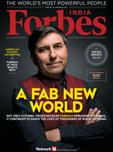 William Bissell is on the cover of Forbes Magazine in India. 