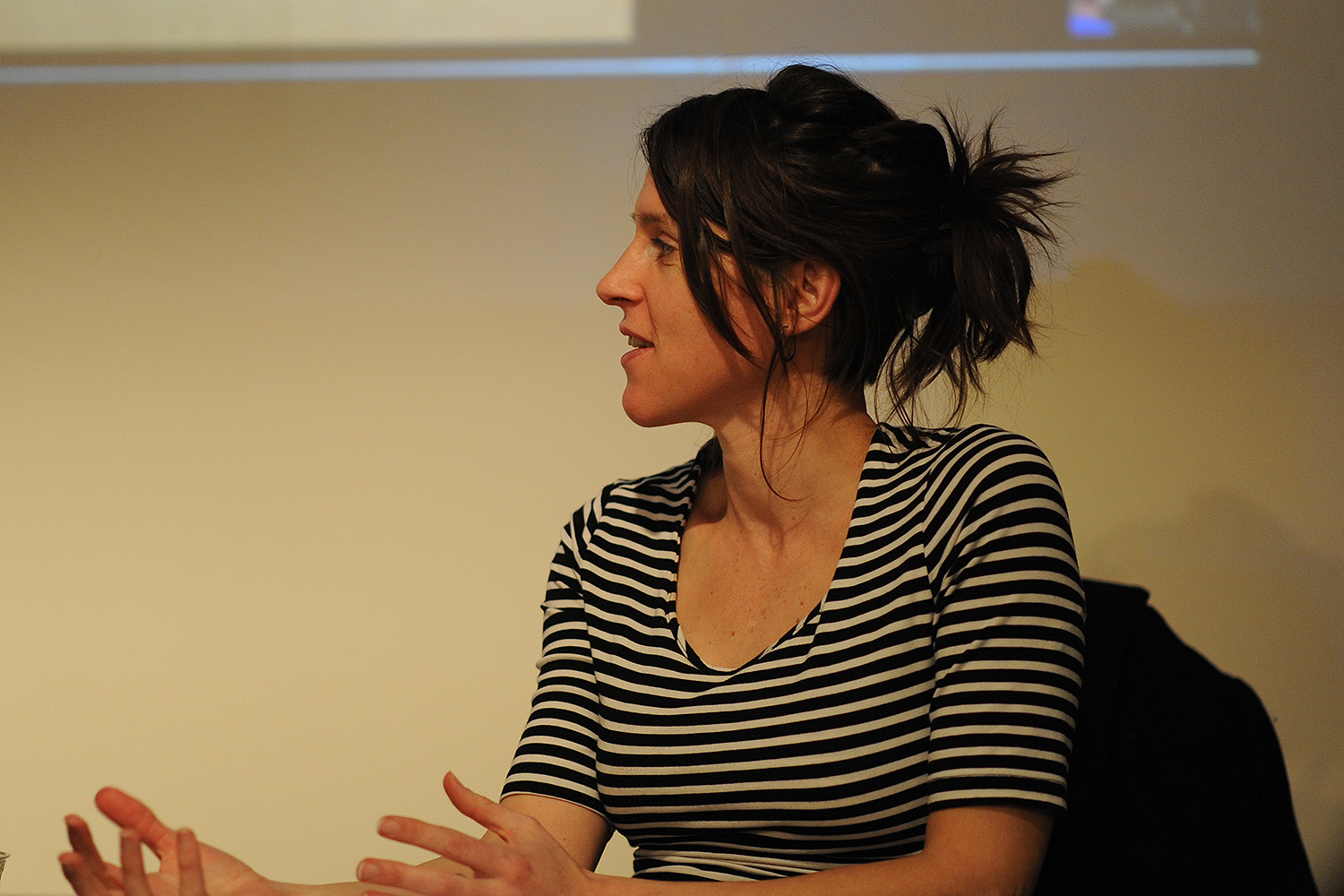 The event was moderated by Claire Grace, assistant professor of art.