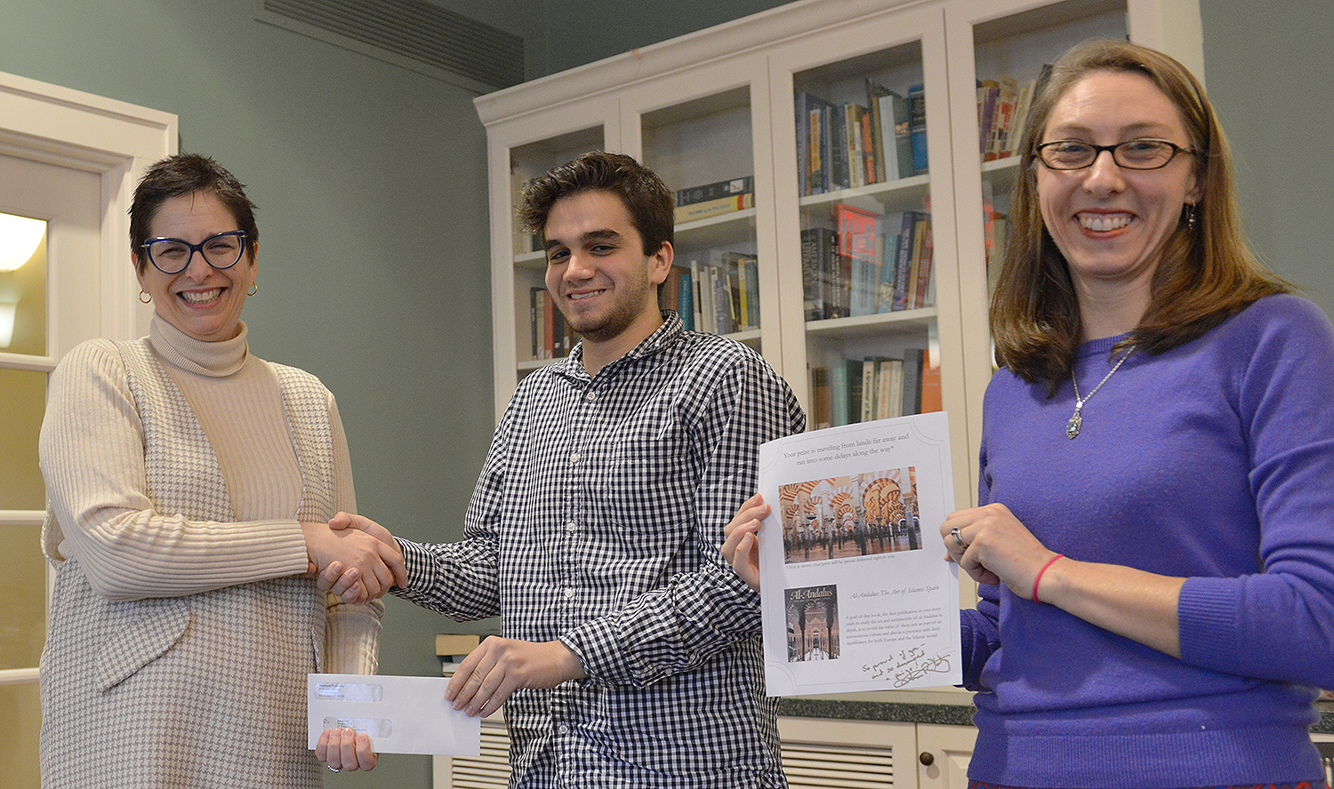 Daniel Atik '20 took second place in a tie with his essay “Converted Bells: An Exploration of Religious Power Dynamics," written in his College of Letters 120 course, Muslims, Jews, and Christians, Getting Along in the Medieval World. The class was taught by Melissa Katz, visiting assistant professor of romance languages and literatures.