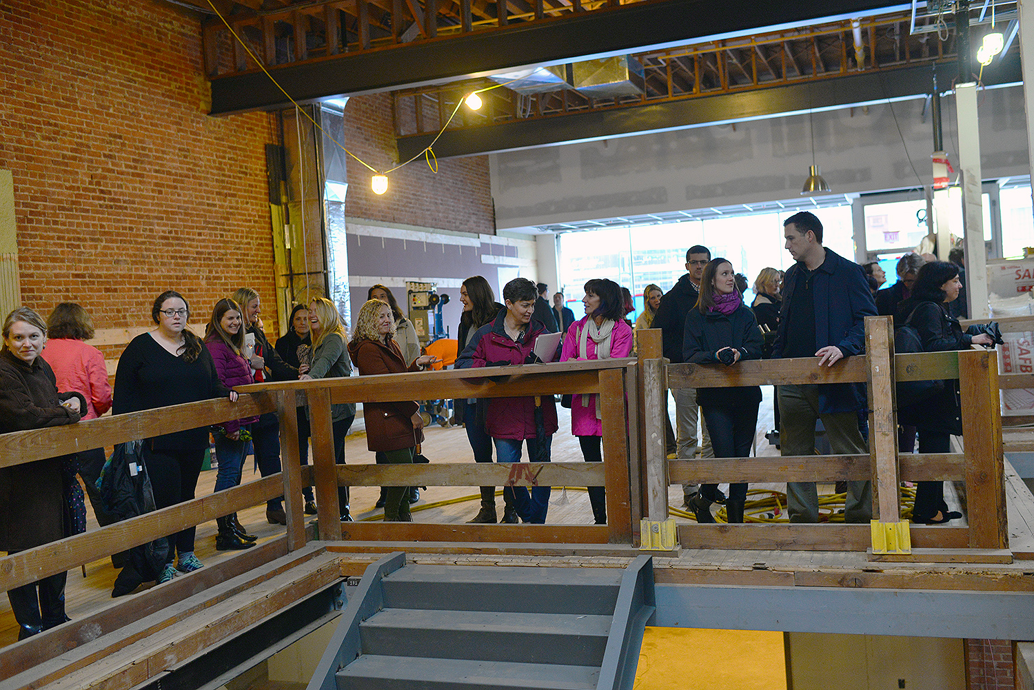 Staff from University Relations and University Communications toured the bookstore-in-progress on April 4,