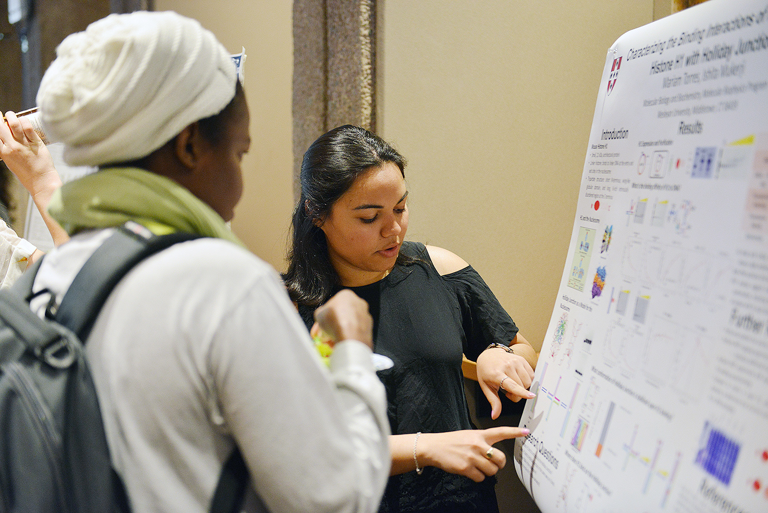 Molecular biology and biochemistry graduate student Miriam Torres’ work on “Characterizing the Binding Interactions of Mus musculus Histone H1 with Holliday Junction,” was completed with the mentorship of Ishita Mukerji, the Fisk Professor of Natural Science, professor of molecular biology and biochemistry.