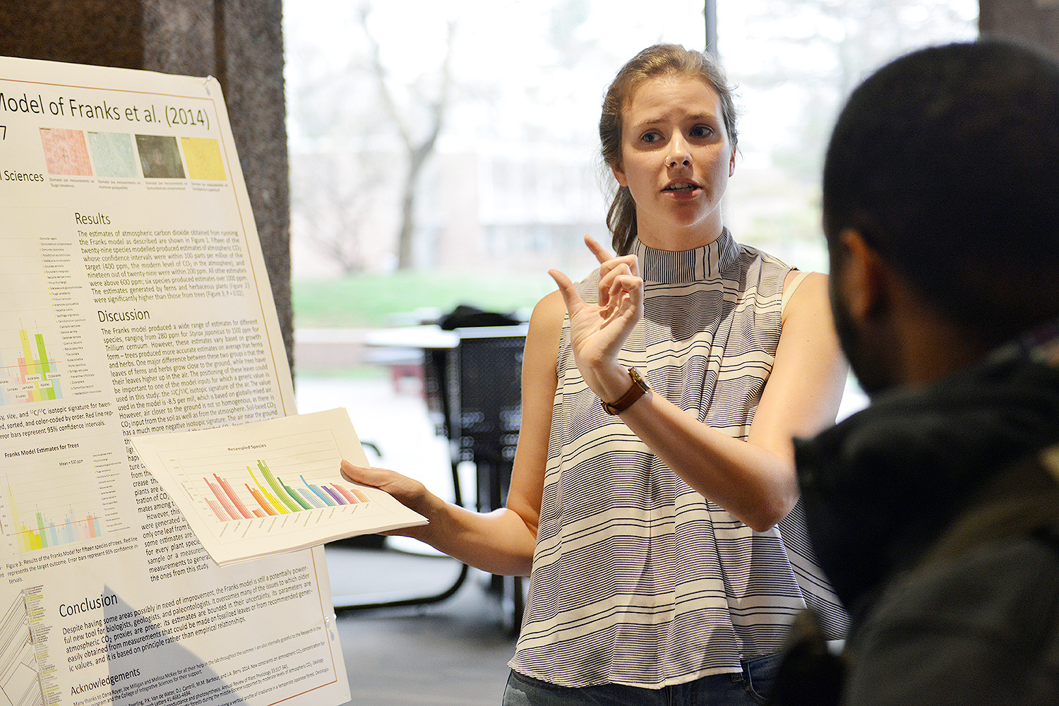 Kylie Moynihan ’17 presented “Testing the Atmospheric Carbon Dioxide Model of Franks et al.." Her advisor is Dana Royer, chair and professor of earth and environmental sciences.