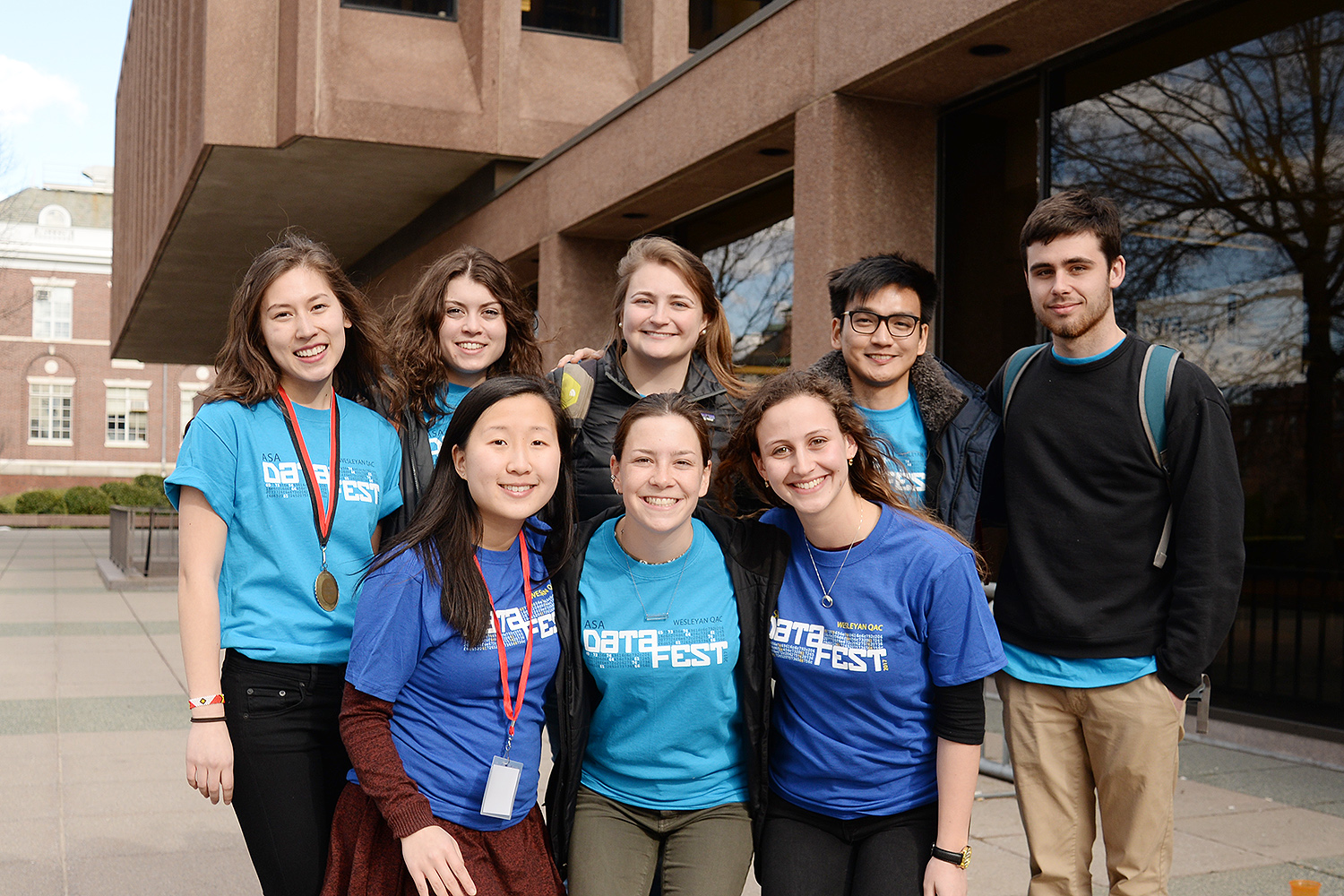 Students gathered outside Exley following DataFest. (Photos by Will Barr '18)