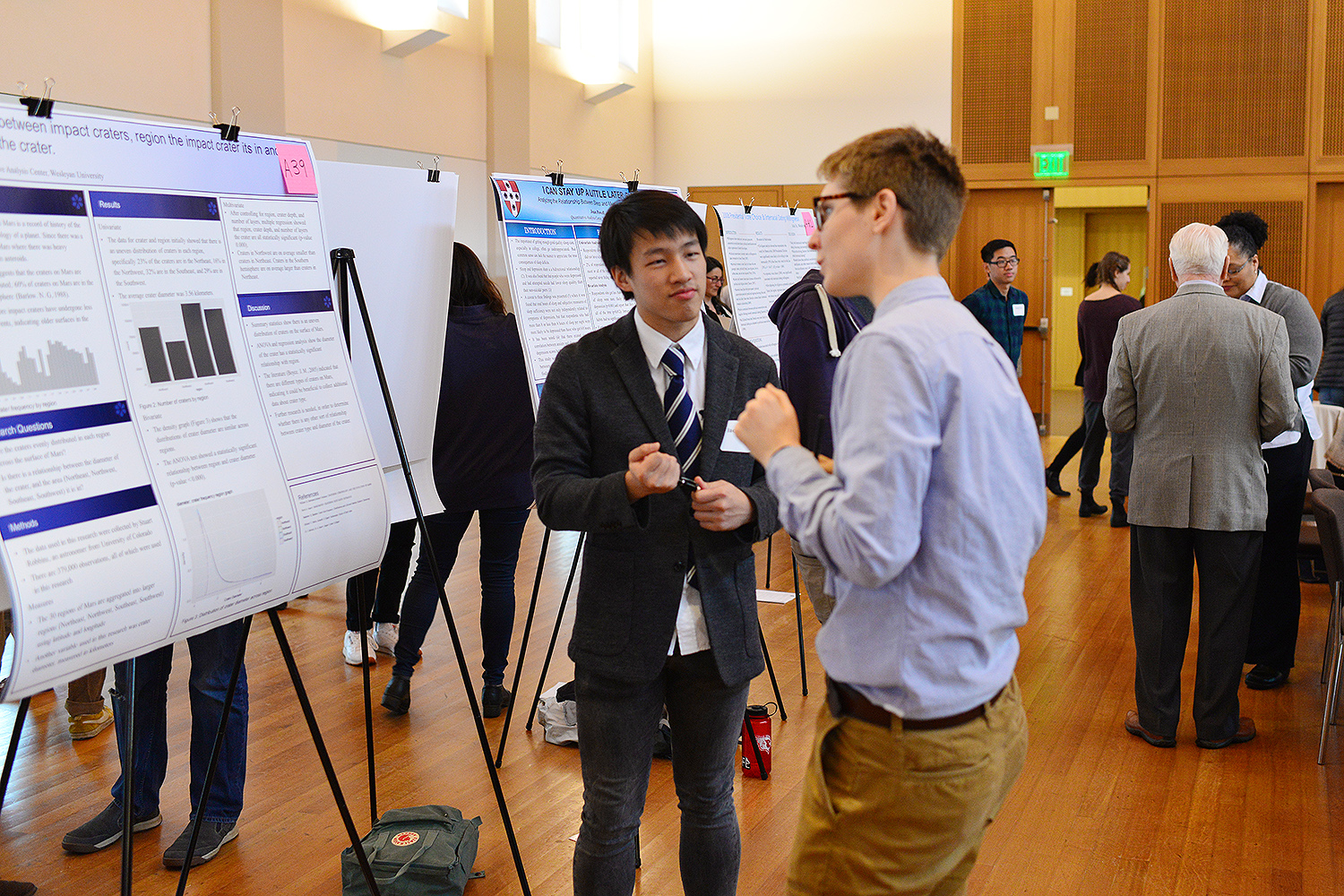 Zehua (Jack) Wang '20 presented his story on "The Relation between Region and Diameter of Impact Craters on Mars."
