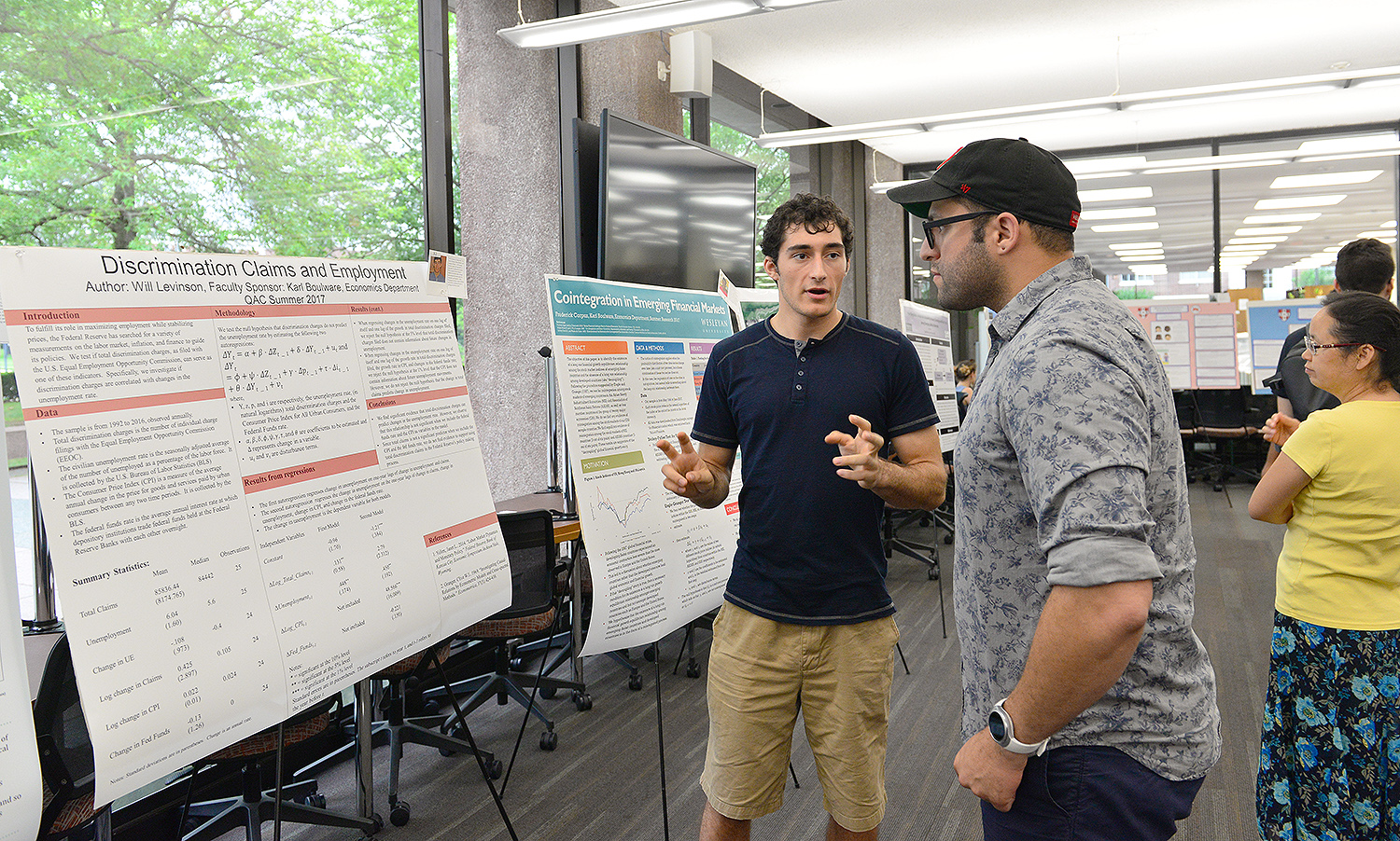 Will Levinson ’19 shared his quantitative analysis study on “Discrimination Charges and the Labor Market.” His advisor is Karl Boulware, assistant professor of economics. 