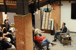The Wesleyan RJ Julia Bookstore frequently hosts author talks and book signing events. 