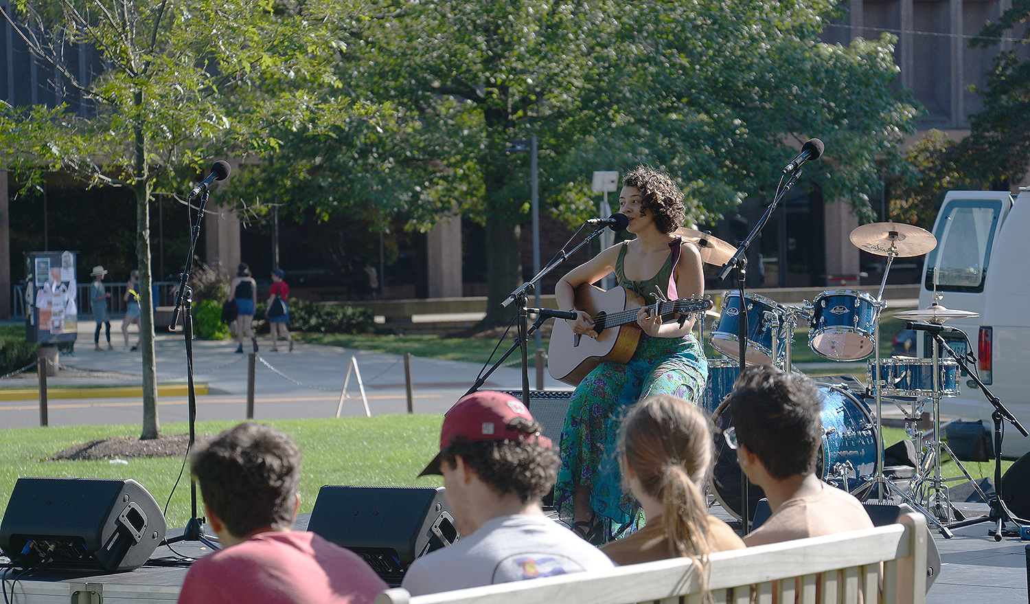 Anna Savage '18 performed at the Olin stage.