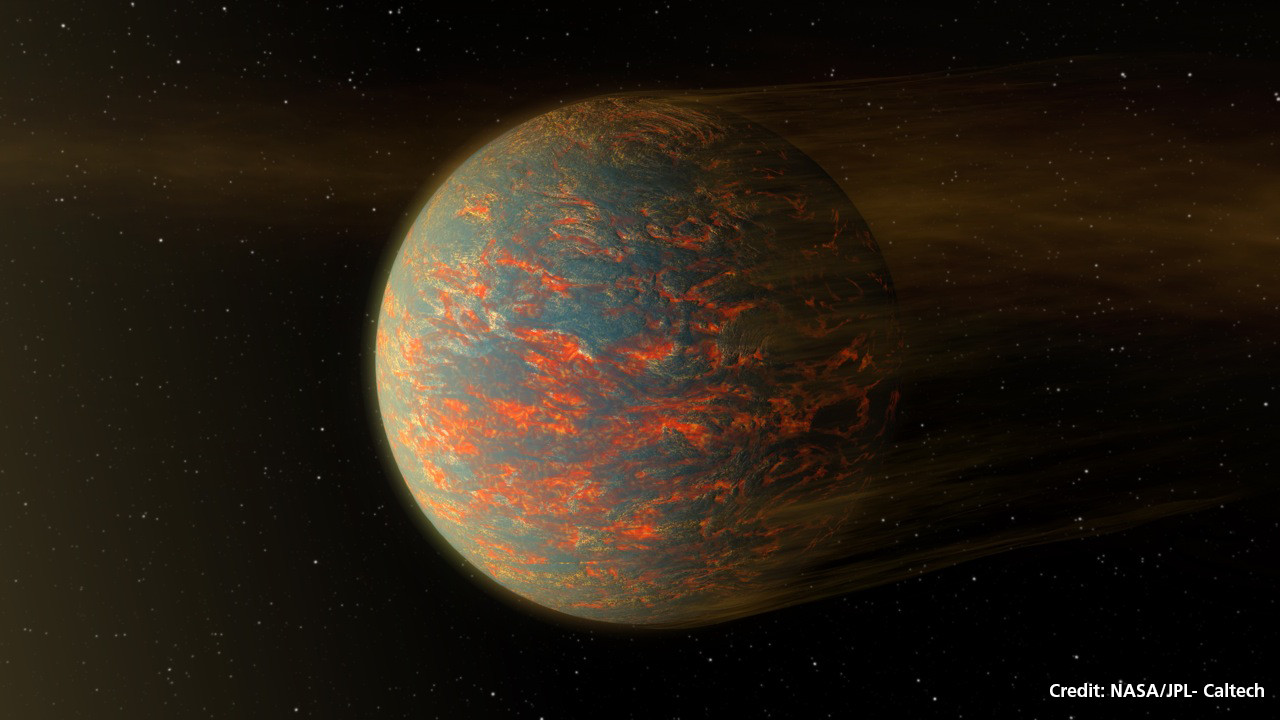A team of scientists from Wesleyan, led by Associate Professor of Astronomy Seth Redfield and graduate student Prajwal Niraula MA’18, discovered three super-Earths transiting around a nearby star, just 98 light-years from Earth. This NASA-generated image was created to depict 55 Cancri e, a super-Earth 40 light-years away from Earth.