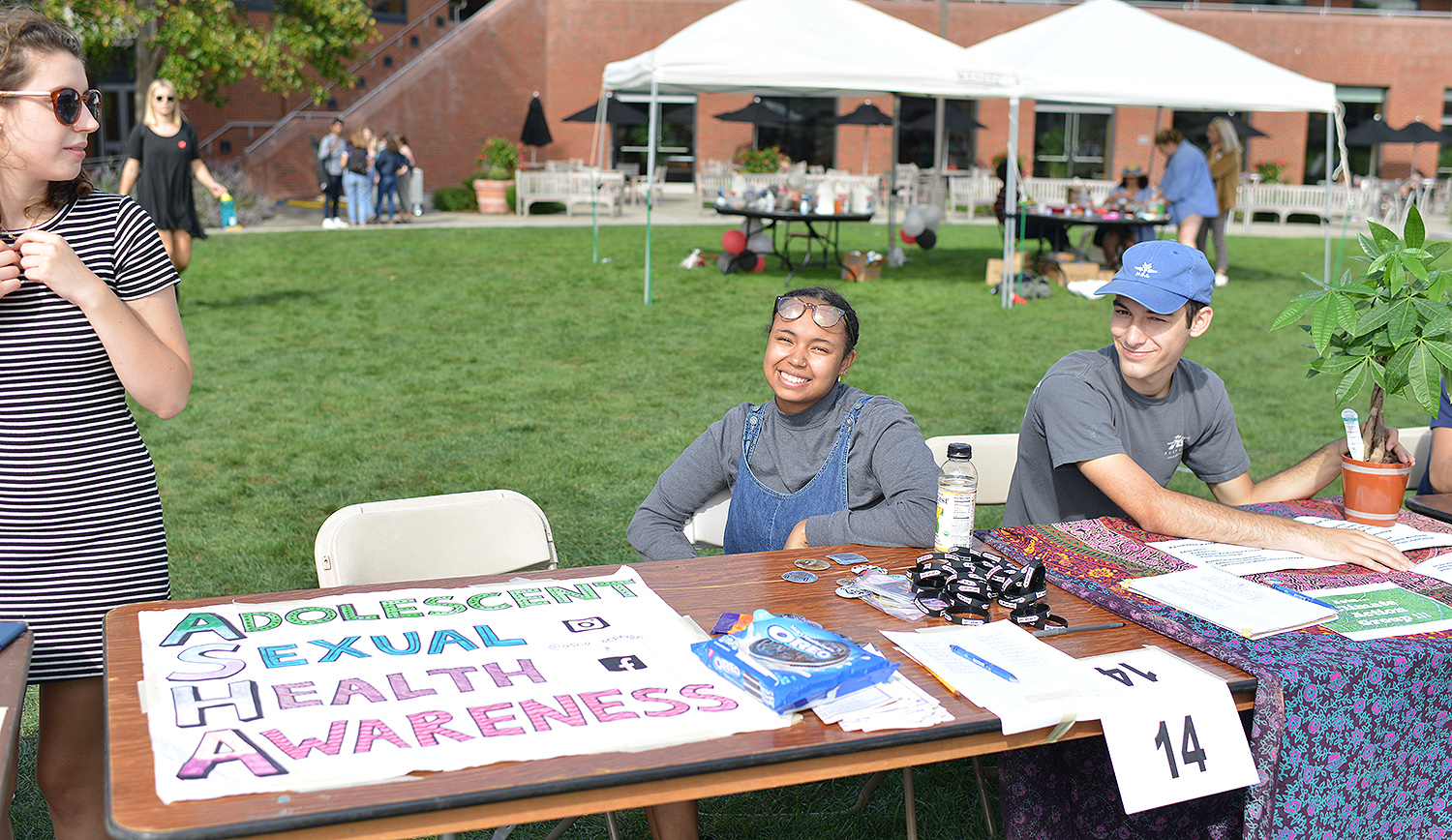 With a focus on community sexual health education outreach, the Adolescent Sexual Health Awareness group leads interactive workshops in local high schools about STI’s, safe-sex practices, sexual assault prevention, communication and other sexual health issues. Members also promote STI testing for Wesleyan students and members of the community. They bring speakers to campus and offer co-programming with other Wesleyan sexual health groups.