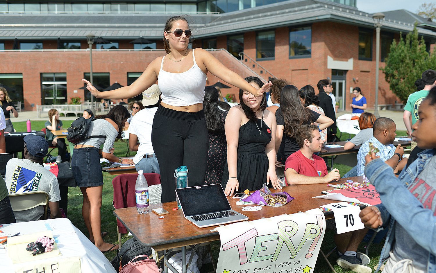 Terpsichore Dance (TERP) puts on a fun and exciting show each semester consisting of pieces choreographed and danced by the student body. All types of dance make an appearance, and anyone, regardless of dance experience, is welcome to participate in a Terpsichore show.