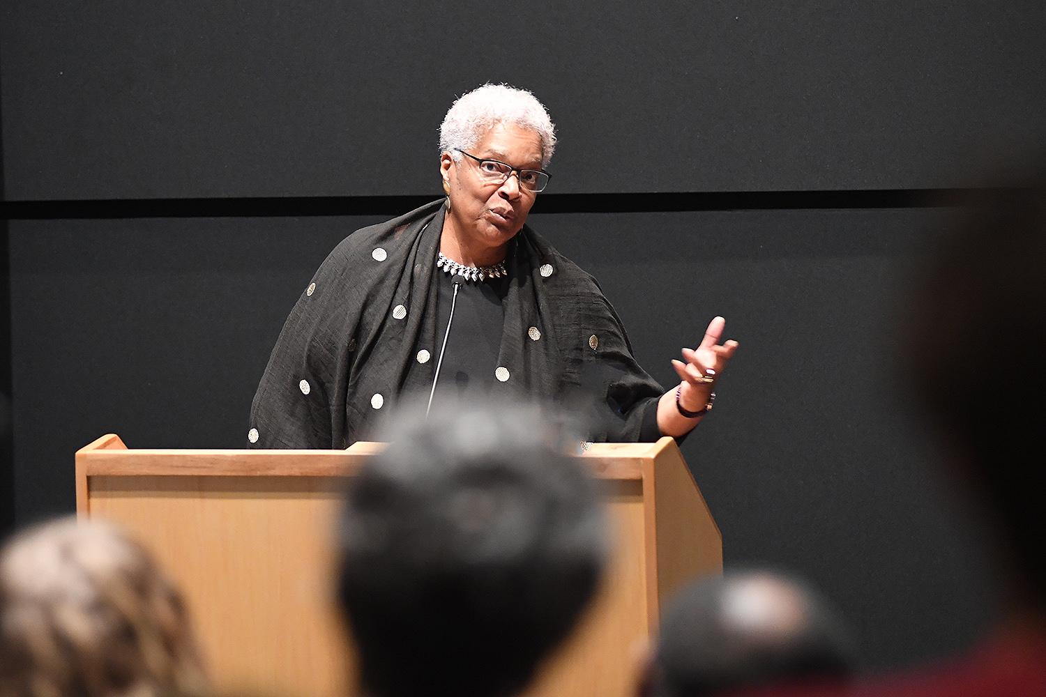 In her lecture and book, duCille revisits such constructs as the “superpredator” and such cases as the “Central Park Five” in tracing the meaning, use and blackening of the term “thug.” Arguing that image is ideology—that what we see on the TV screen colors how we see black boys on the street—the talk tracks the rise of law-and-order programming that figures the black male as a dark menace to society.