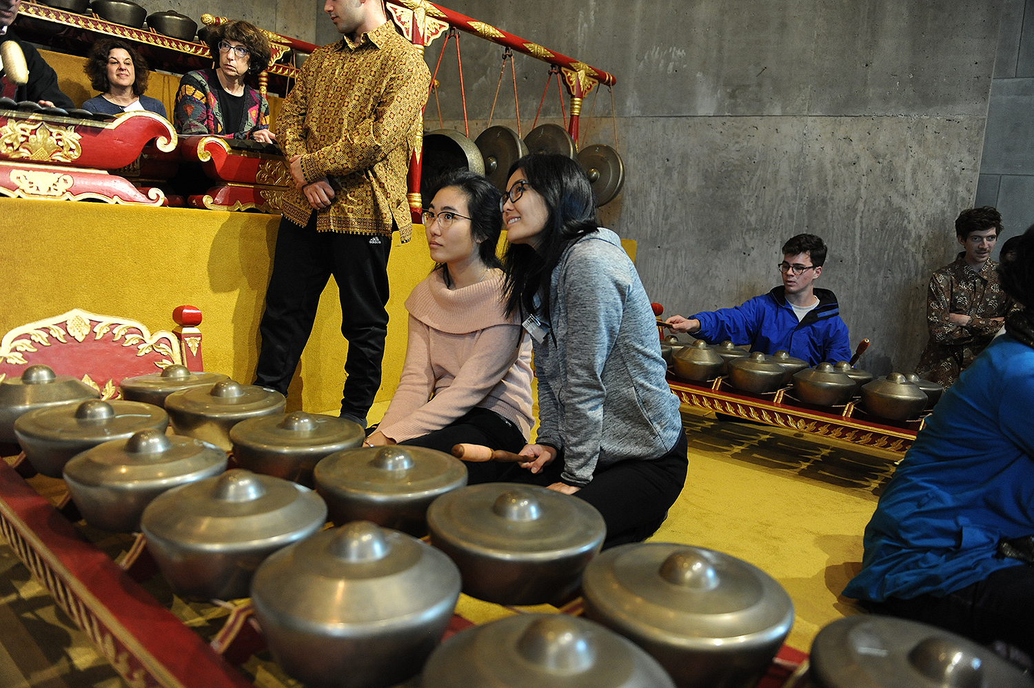 Families and alumni were welcome to participate in a Gamelan Workshop WESeminar on Nov. 4. 