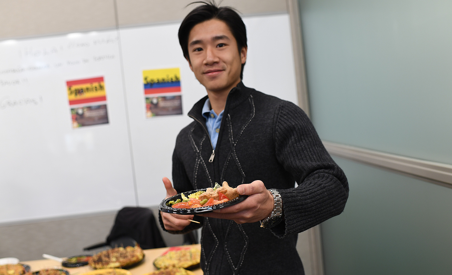 On Nov. 15, the Fries Center for Global studies hosted a "Food Around the World" luncheon which combined language learning with ethnic food. 