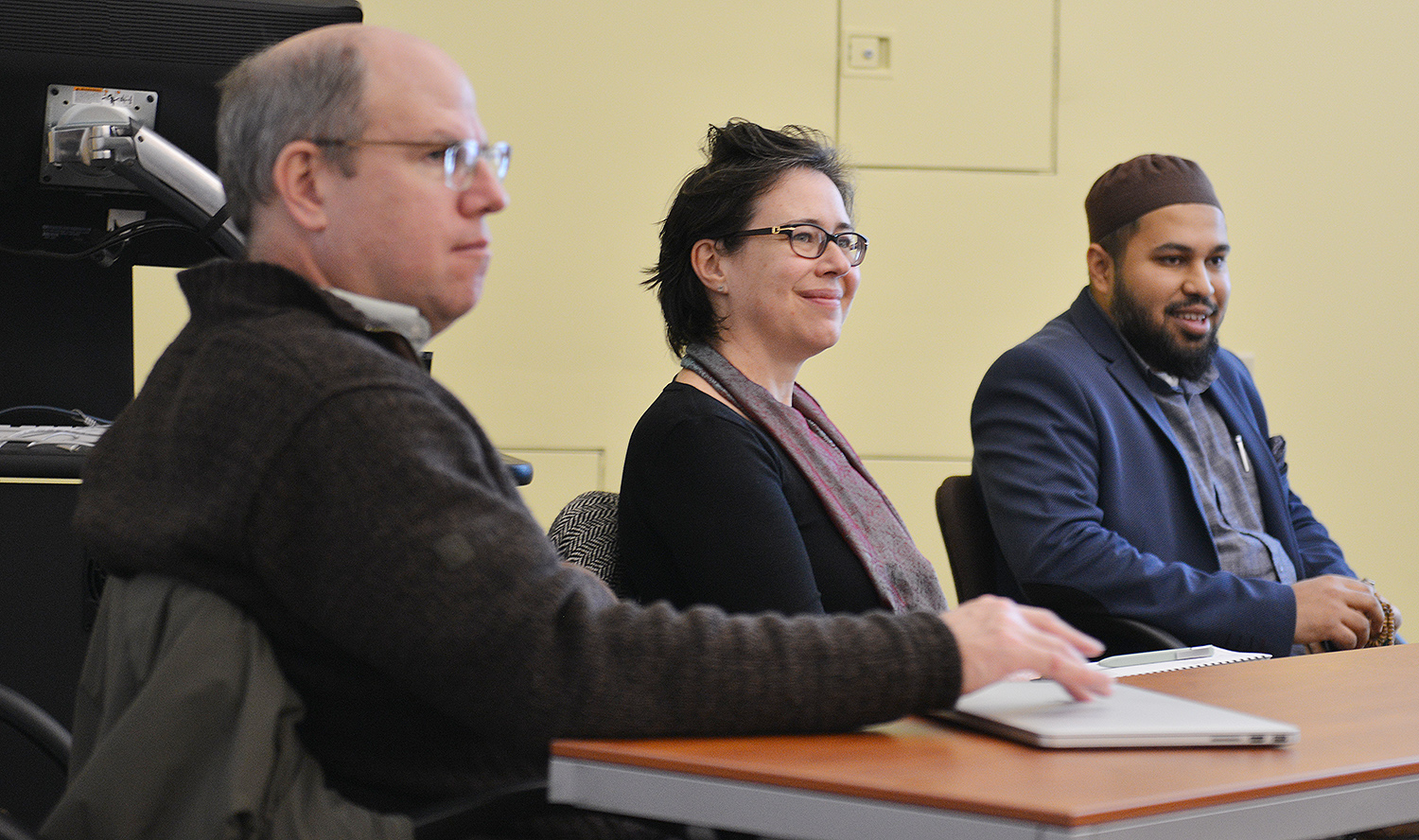 The Wesleyan Refugee Project hosted a faculty panel on "Islamophobia in the Age of Trump" Dec. 7.