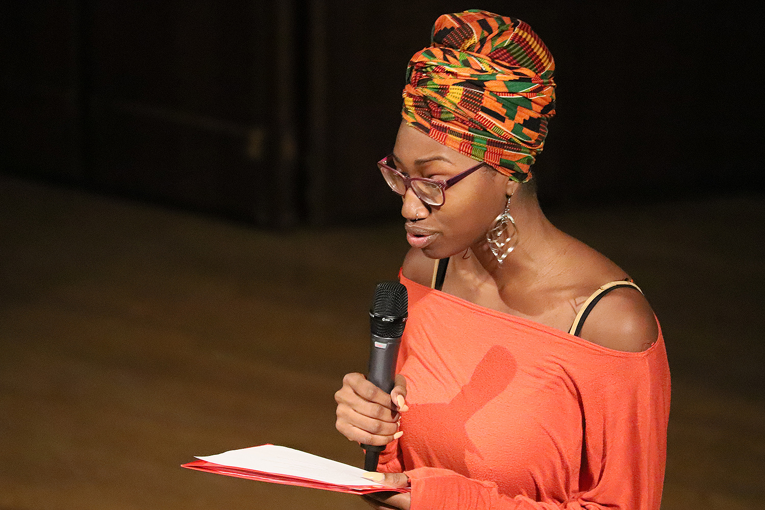 Writer Naomi Williams '19 presented a spoken word. 