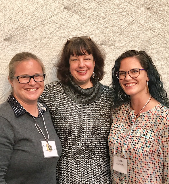 Attached is a photograph of Kauanui with two scholars who attended the gathering, Rebekah Garrison (a doctoral student in American Studies & Ethnicity at the University of Southern California) and Tiara R. Na'puti (Assistant Professor of Communication at the University of Colorado, Boulder).