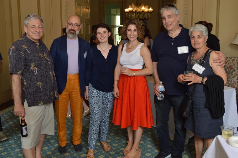 The reception was held at Russell House, and was co-sponsored by Wesleyan's Writing Certificate.