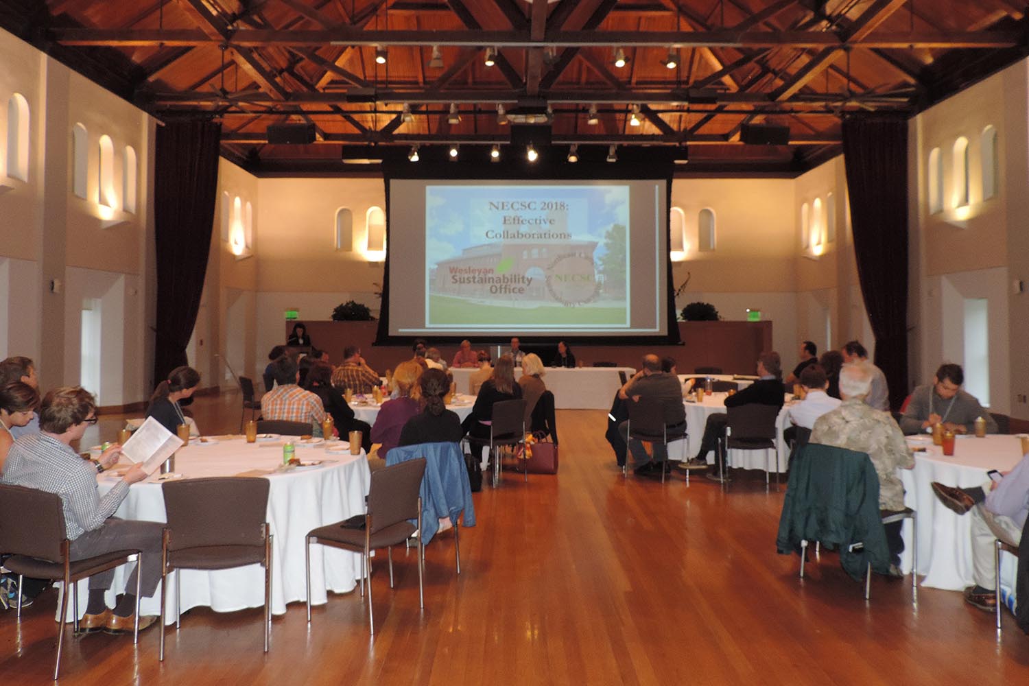 Three Wesleyan employees participated in the Northeast Campus Sustainability Consortium’s Annual Meeting June 4-5. The meeting focused on effective collaborations within campus, between campuses, and between campus and community.