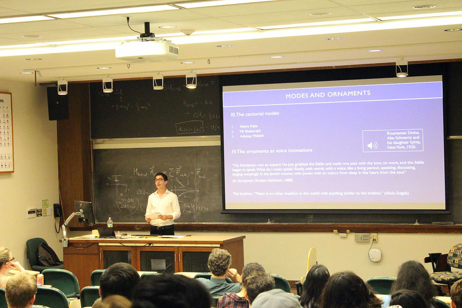 On Oct 10, Douglas Kiman, a second year PhD student in ethnomusicology, presented a Graduate Speaker Series talk titled 
