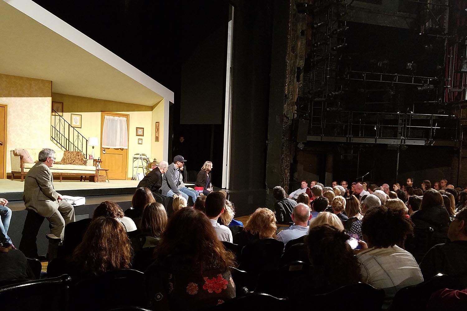 On Nov. 1, more than 200 Wesleyan alumni, parents and guests attended "Wesleyan on Broadway: The Lifespan of a Fact" at Studio 54 in New York City. The event included a performance of The Lifespan of a Fact, produced by Tony Award-winner Jeffrey Richards '69.
