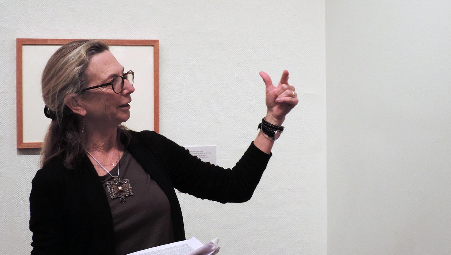 The opening gallery talk was delivered by Kari Weil, University Professor, Environmental Studies, College of the Environment and College of Letters, Co-Coordinator for Animals Studies, and author of "Thinking Animals: Why Animal Studies Now" (Columbia, 2012).